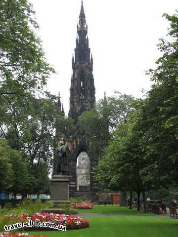  Великобритания  Эдинбург.Памятник Вальтеру Скотту