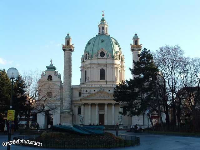  Австрия  Венское барокко. Карлскирхе, арх. Фишер фон Эрлах (отец 