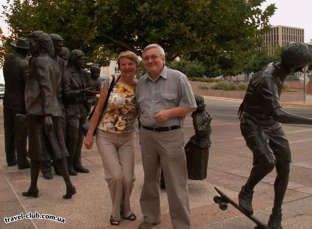  США  New Mexico  Альбукерк  Альбукерк, деловой район города Down Town, площадь Civic Plaza