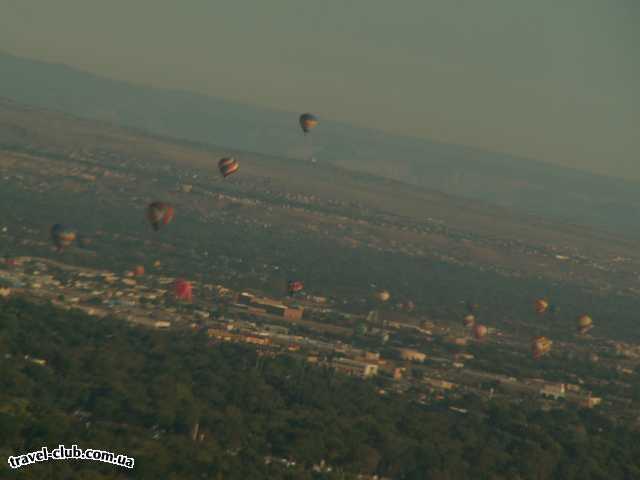  США  New Mexico  Альбукерк  Уж как могла - сняла на взлете самолета