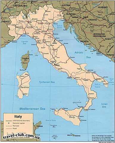  Италия  Карта Италии