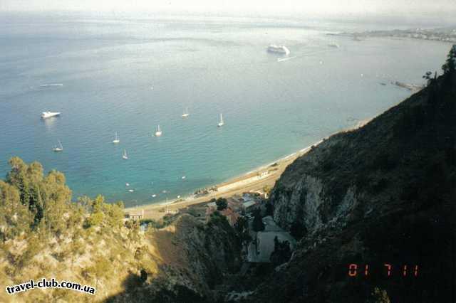  Италия  Сицилия  италия, сицилия, г.Таормина, вид на ионическое море