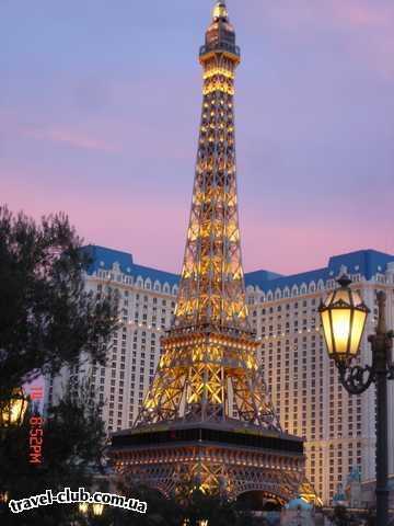  США  Лас-Вегас  Hotel the Mirage  вид на отель Париж