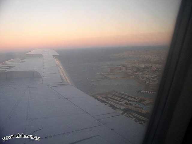  Египет  Хургада  Sultan beach 4*  Вид из самолета в Хургаде
