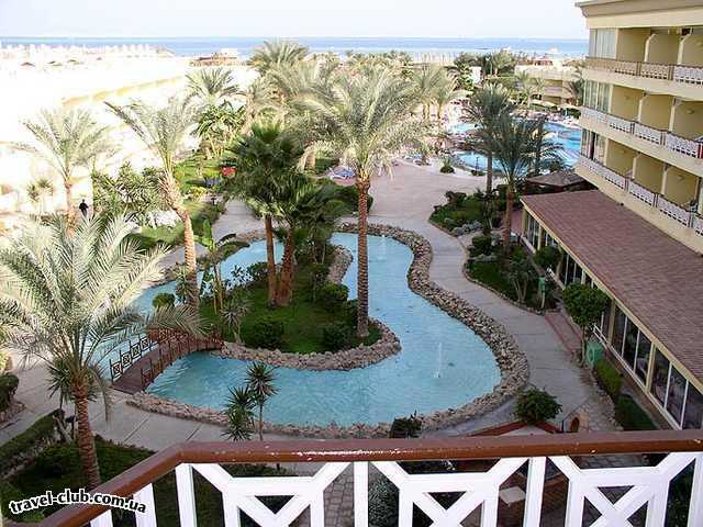  Египет  Хургада  Sultan beach 4*  Вид с балкона днем