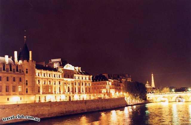  Франция  Париж  Ночная прогулка. Сена