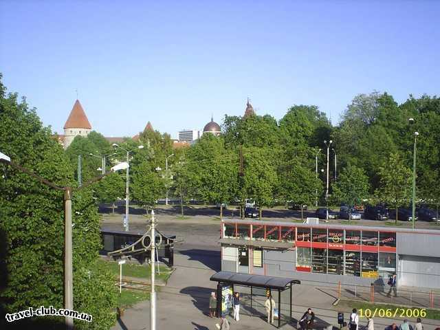  Эстония  Таллинн  Scane  вид на Старый город из окна номера отеля