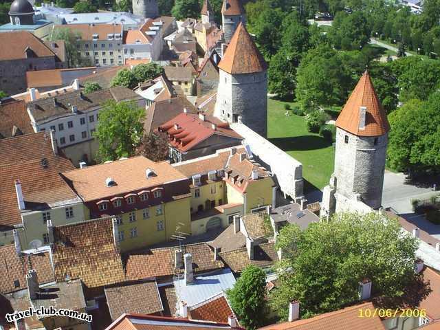  Эстония  Таллинн  Scane  вид на Старый город со смотровой площадки собора St.Oliver