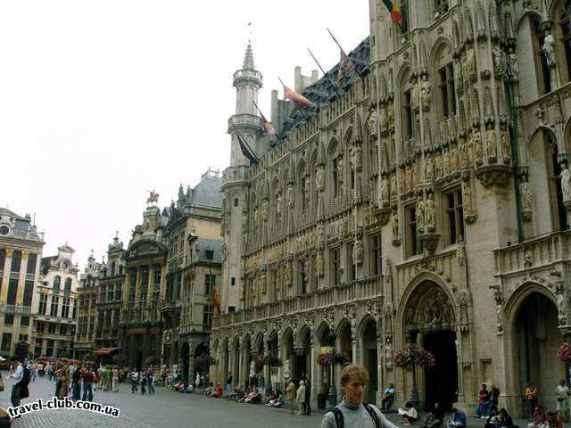  Бельгия  Брюссель  Городская ратуша на плащади Гран-Плас