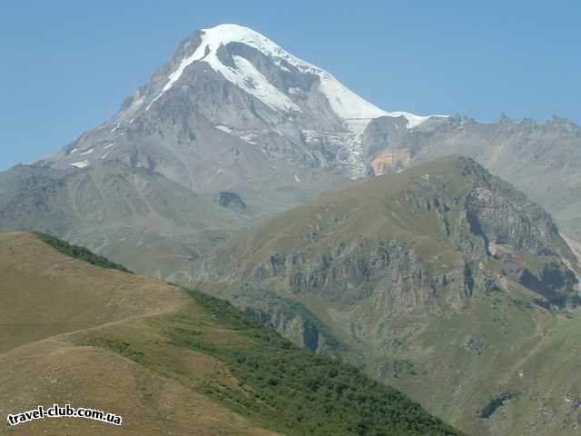  Грузия  Казбек.Вид с церкви Самеба.