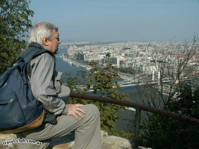  Венгрия  Будапешт  Rege  Будапешт. Вид на мост Эржебет от подножья Монумента Ос