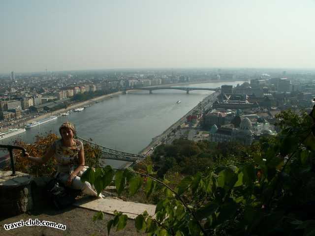  Венгрия  Будапешт  Rege  Будапешт. Вид на мост Свободы и гостиницу Геллерт с гор