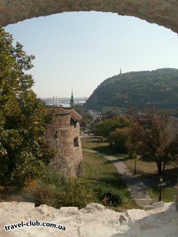  Венгрия  Будапешт  Rege  Будапешт. Вид на гору Геллерт из бойниц Будайской креп