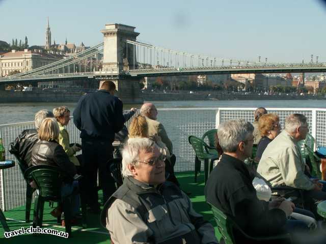  Венгрия  Будапешт  Rege  Будапешт. Вид на Цепной мост с борта кораблика