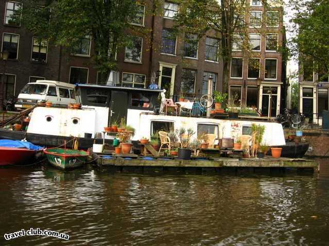  Голландия  Амстердам  Жилая лодка-дом