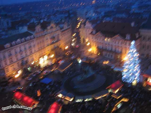  Чехия  Прага  Староместская площадь вечером