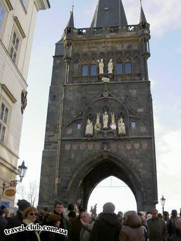  Чехия  Прага  Башня на Карловом мосту
