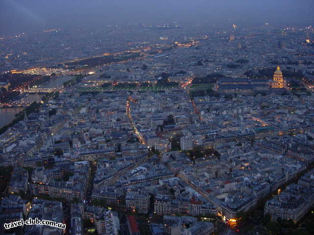  Франция  Париж   Вечереет...Вид с Эйфелевой башни.