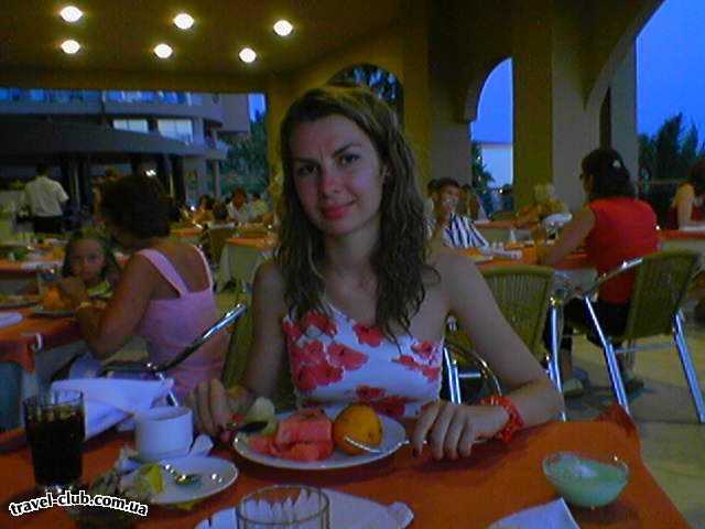  Турция  Алания  Arycanda de luxe 5*  летняя площадка ресторана с видом на море