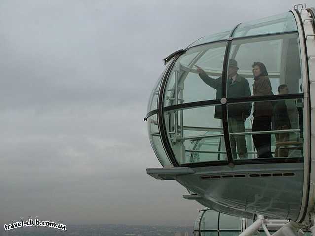  Англия  Лондон  Виды с колеса обозрения London Eye