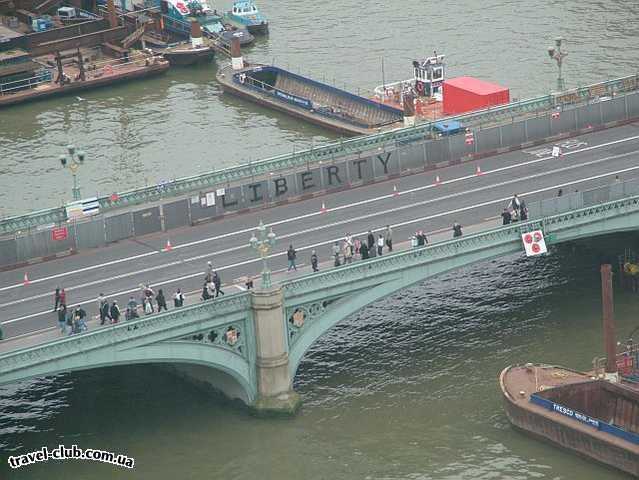  Англия  Лондон  Виды с колеса обозрения London Eye