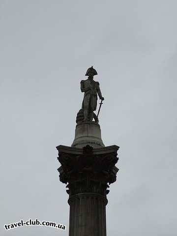  Англия  Лондон  Статуя Нельсона на Трафальгарской площади