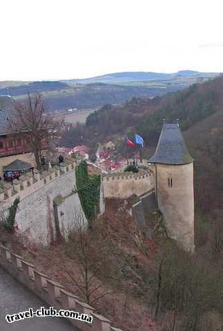  Чехия  Прага  Виды со стен замка Карлштейн "окрыляют".