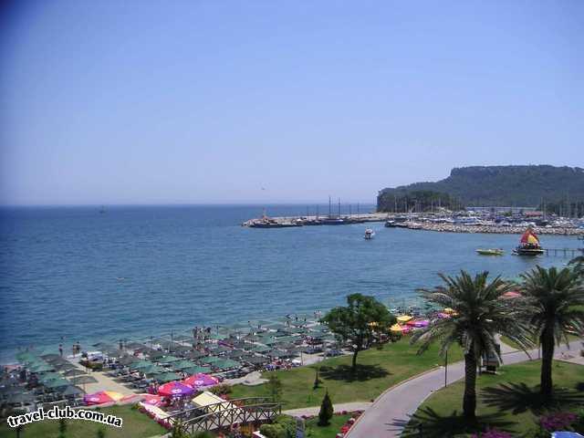  Турция  Кемер  Fame beach 4*  вид из окна на бухту,порт и пляж