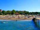  Турция  Алания  Club gunes gardens 3*  Вид на пляж отеля.