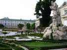  Австрия  Зальцбург  Дворец Мирабель. Парк около фонтана с 4 скульптурными к