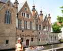  Бельгия  Брюгге  Канал Груне Рей (Зелёный канал) и Дворец Свободных терр