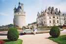 Франция  Париж  Замок Шенонсо на реке Шер.