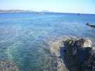  Греция  Халкидики  Poseidon 4* ( Sitonia )  Вид с обрыва в голубой дали гора Афон, ее хорошо видно х