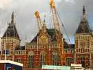  Голландия  Амстердам  Ценральный вокзал - типичный образец монументального �