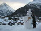  Швейцария  Снеговик в Saas-fee